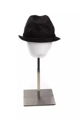 Elegante cappello di miscela di lana nera