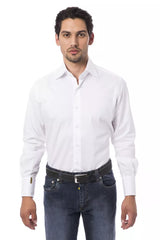 Elegante camisa de algodón bordado de monograma