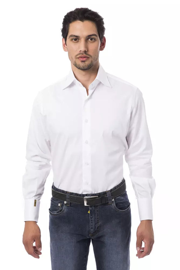 Elegante camisa de algodón bordado de monograma