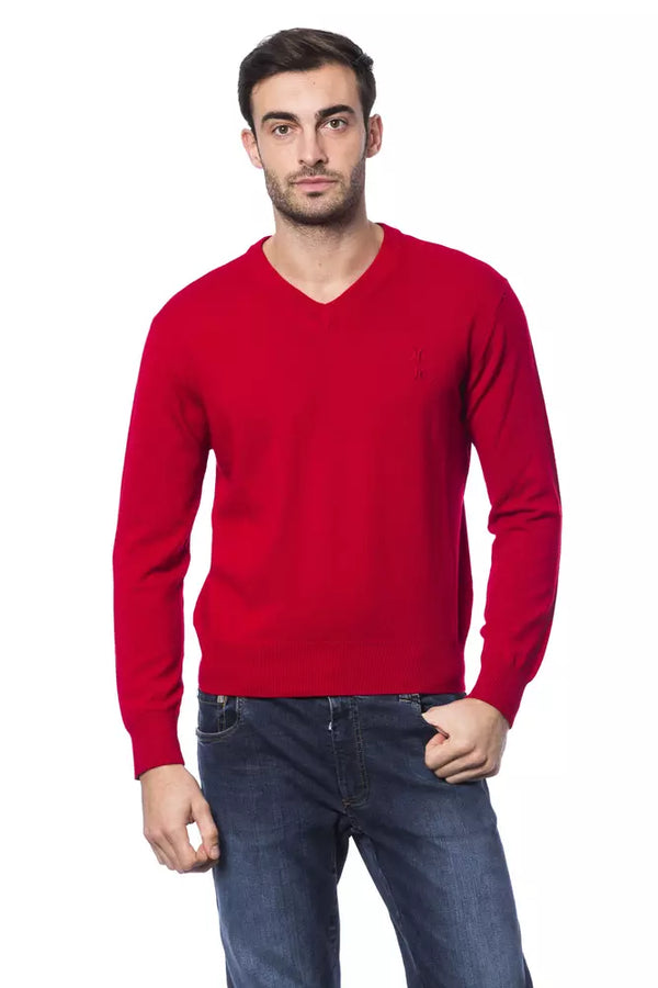 Sticked Merino Woll Crew Neck -Pullover