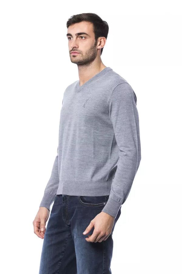 Eleganter gestickter Merinowollwollpullover