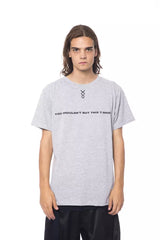 T-shirt en coton rond gris élégant