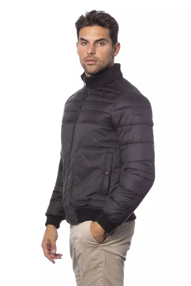 Chaqueta de bombardero gris elegante para hombres