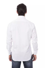 Elegante camicia di cotone ricamata da monogramma