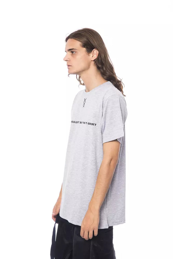 T-shirt en coton rond gris élégant