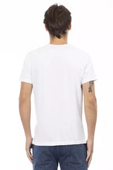 Elegantes V-Ausschnitt-T-Shirt mit schickem Frontdruck