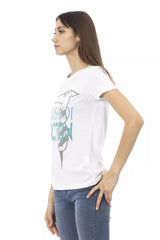 Chic White Printed T -Shirt: Sommergarderobe Essentiell