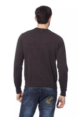 Brown Merino Wool Men Sweater