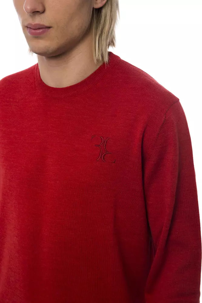 Sticked Merino Woll Crew Neck -Pullover