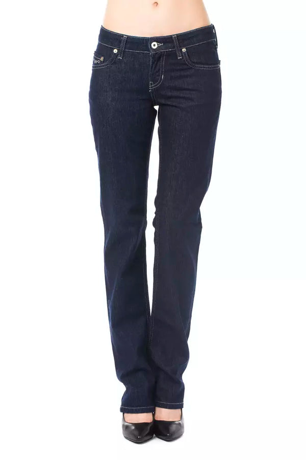 Eleganti jeans di lusso blu regolari blu