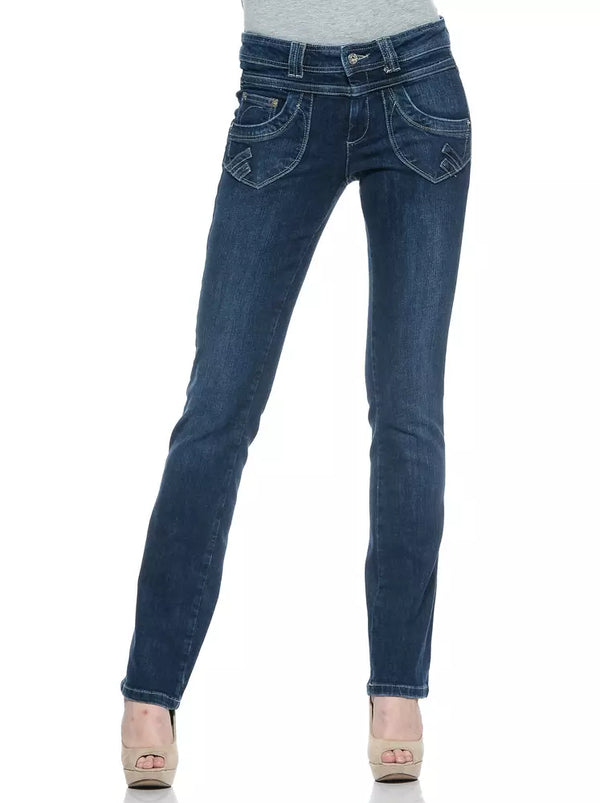 Jeans chic blu cotone-cotone-regolare