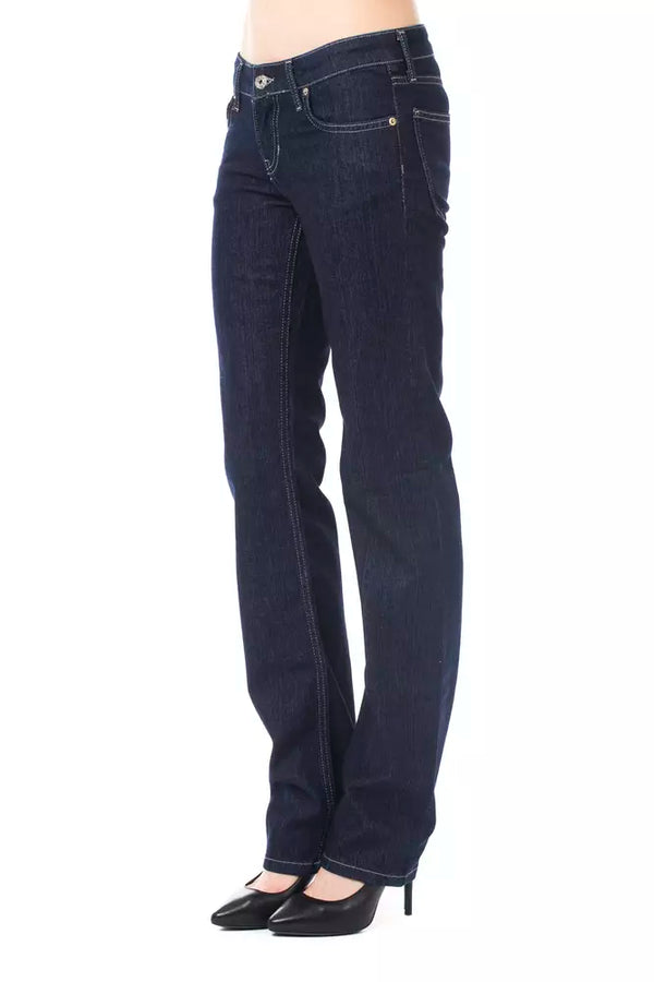 Eleganti jeans di lusso blu regolari blu