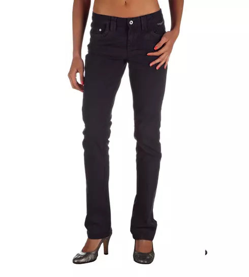 Pantalon de coton en forme de truquaire régulier bleu chic