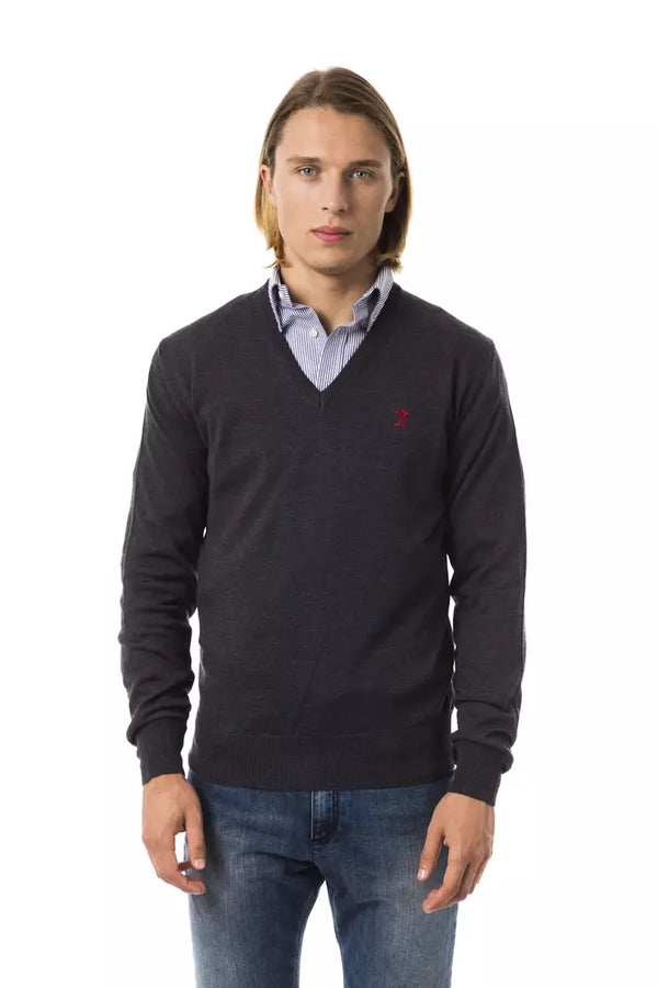 V-Ausschnitt Extrafine Merino Wollpullover