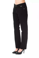 Ungaro fièvre pantalon de mélange en coton noir élégant