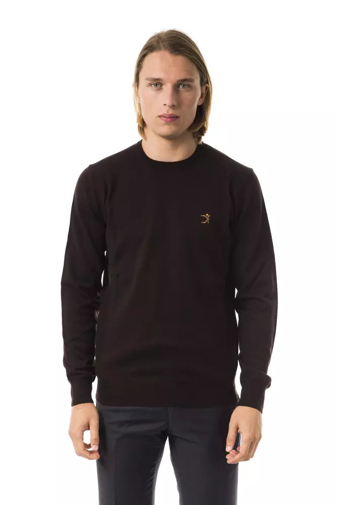 Sticked Merino Woll Crew Neck -Pullover