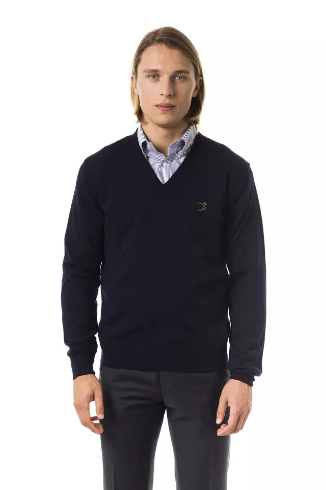 Eleganter V-Ausck Merino Wollpullover