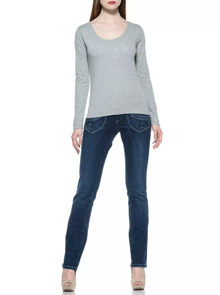 Jeans chic blu cotone-cotone-regolare