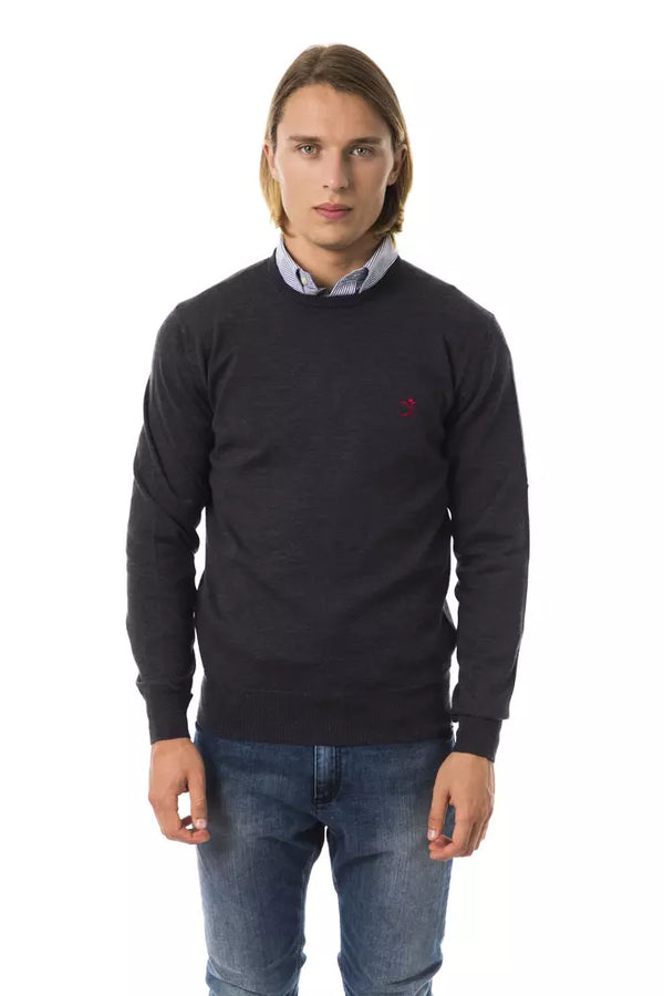 Sticked Crew Neck Merino Wollpullover