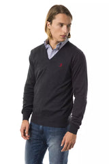 V-Ausschnitt Extrafine Merino Wollpullover