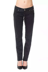 Chic Blue Cotton Blend Pants - Flawless Fit & Style