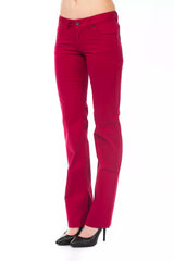 Ravishing Red Regular Fit Pantals avec des détails chics