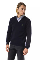 Eleganter V-Ausck Merino Wollpullover