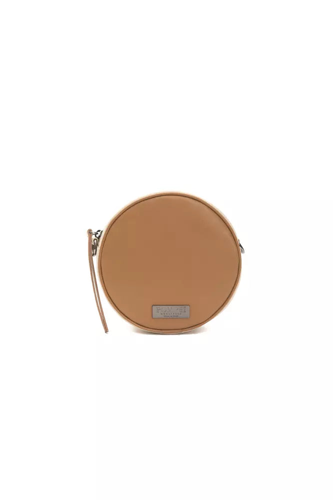 Bolso de cuerpo de cuero oval pequeño elegante