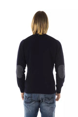 Exquisite gestickte Crew -Hals -Wollpullover