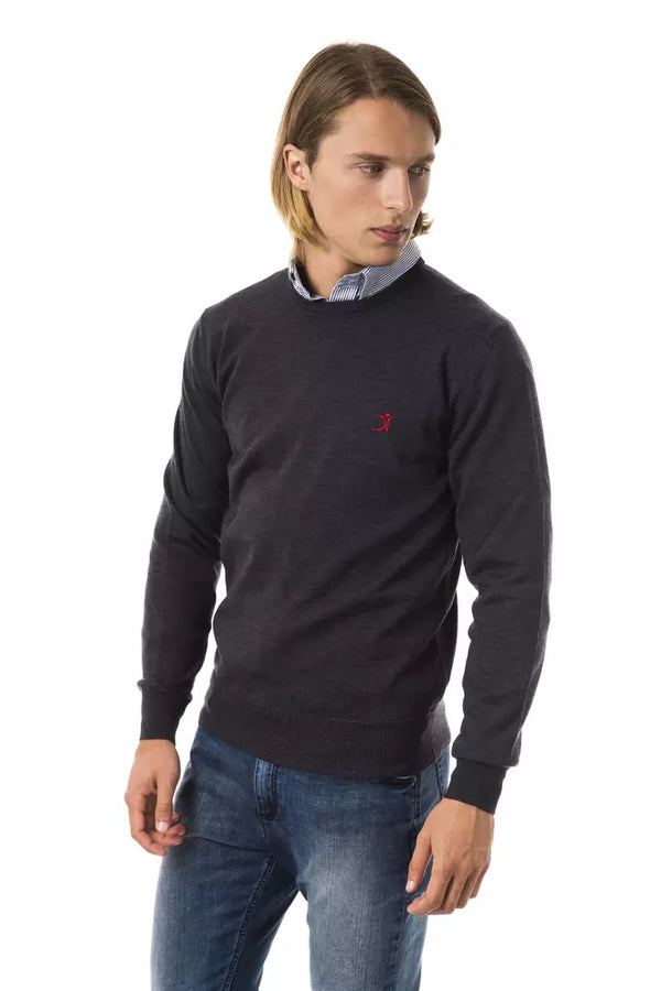 Sticked Crew Neck Merino Wollpullover