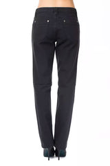 Pantalon de coton en forme de truquaire régulier bleu chic