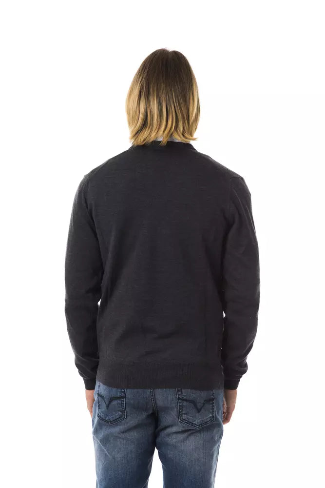 V-Ausschnitt Extrafine Merino Wollpullover