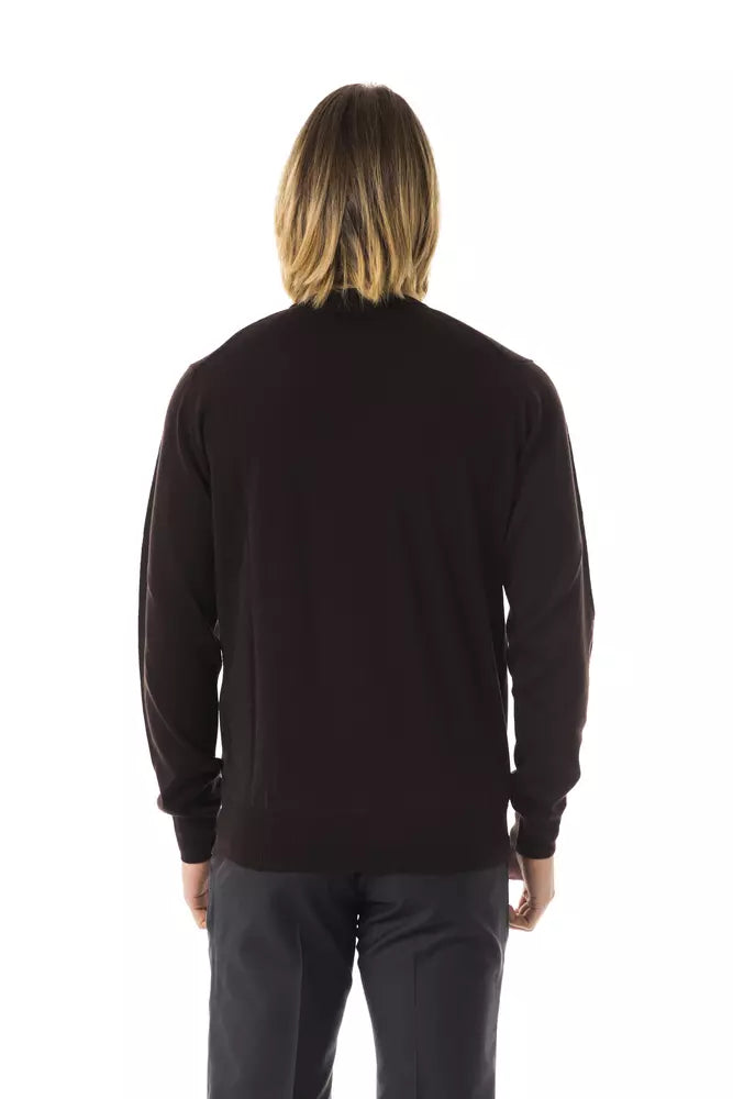 Sticked Merino Woll Crew Neck -Pullover