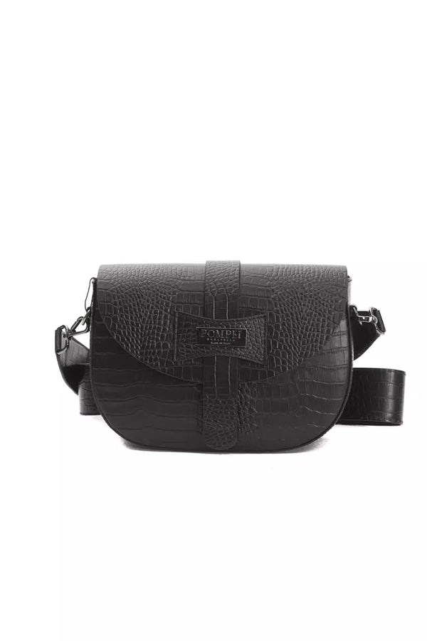 Borsa per traverse in pelle elegante ad effetto croc