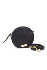 Elegante graue ovale Leder -Crossbody -Tasche