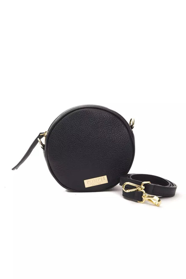 Elegante graue ovale Leder -Crossbody -Tasche