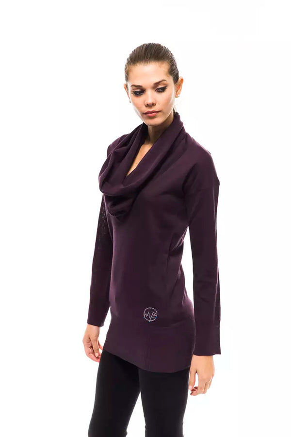 Purple Wool Women Sweater