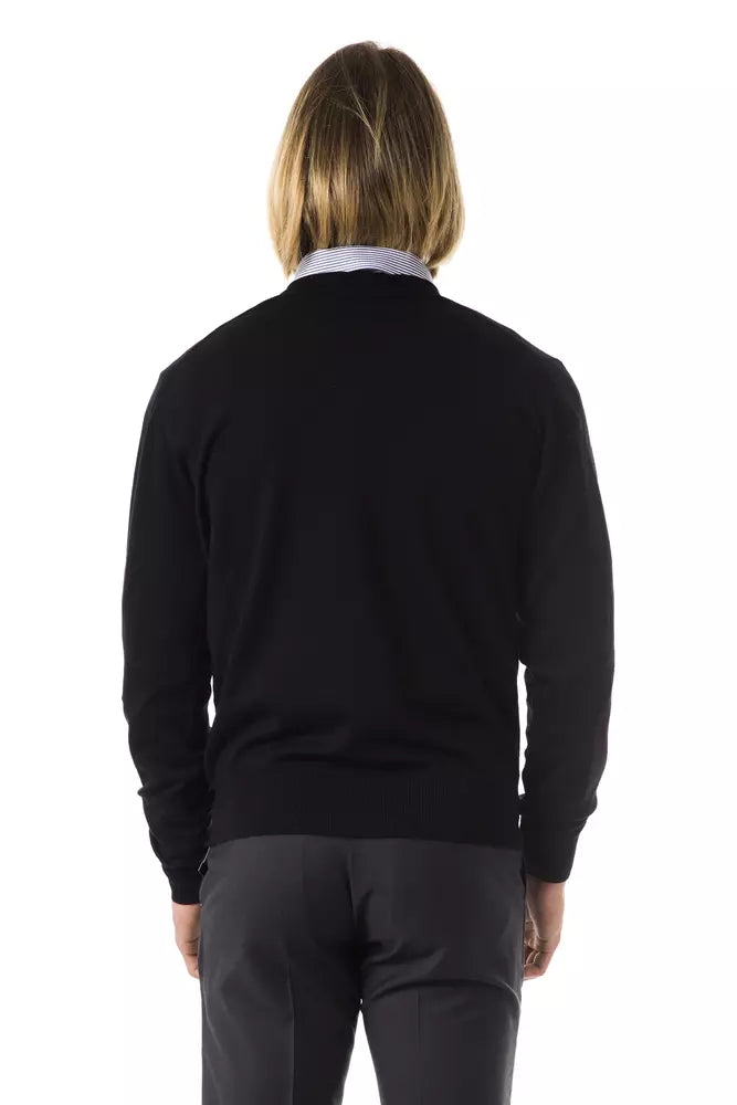 Sticked V-Ausck Merino Wollpullover