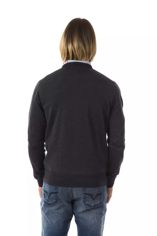 Sticked Crew Neck Merino Wollpullover