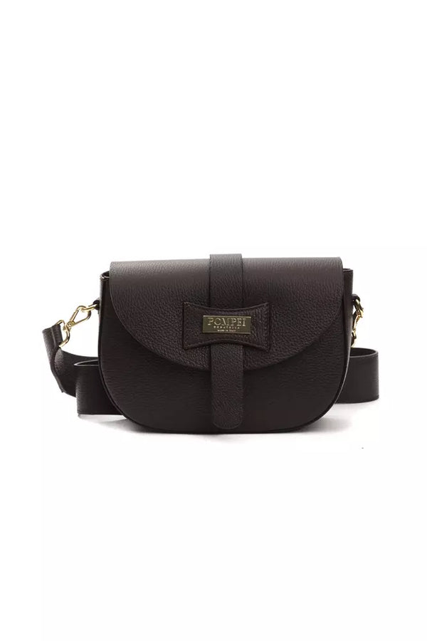 Chic braune Leder -Crossbody -Tasche