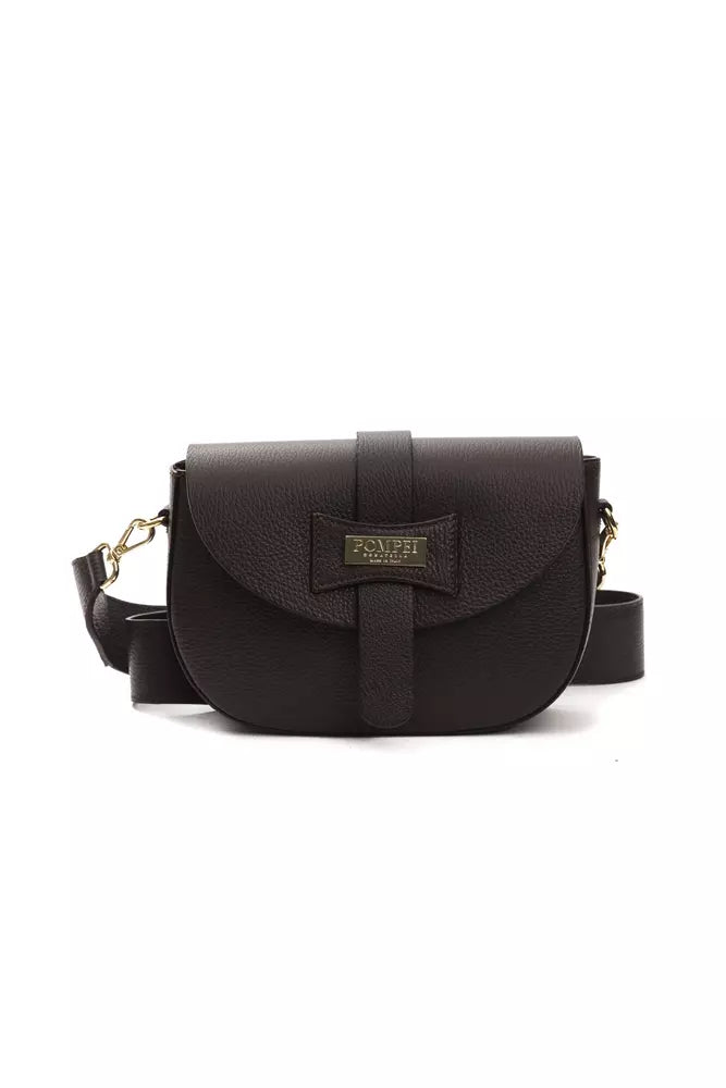 Bolso de cuerpo de cuero marrón elegante