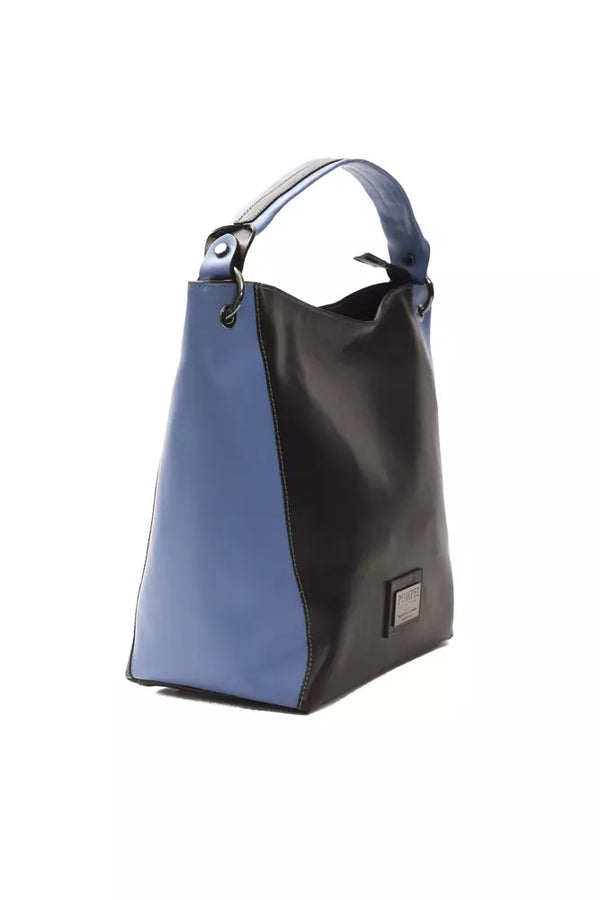 Bolso de hombro de cuero negro elegante