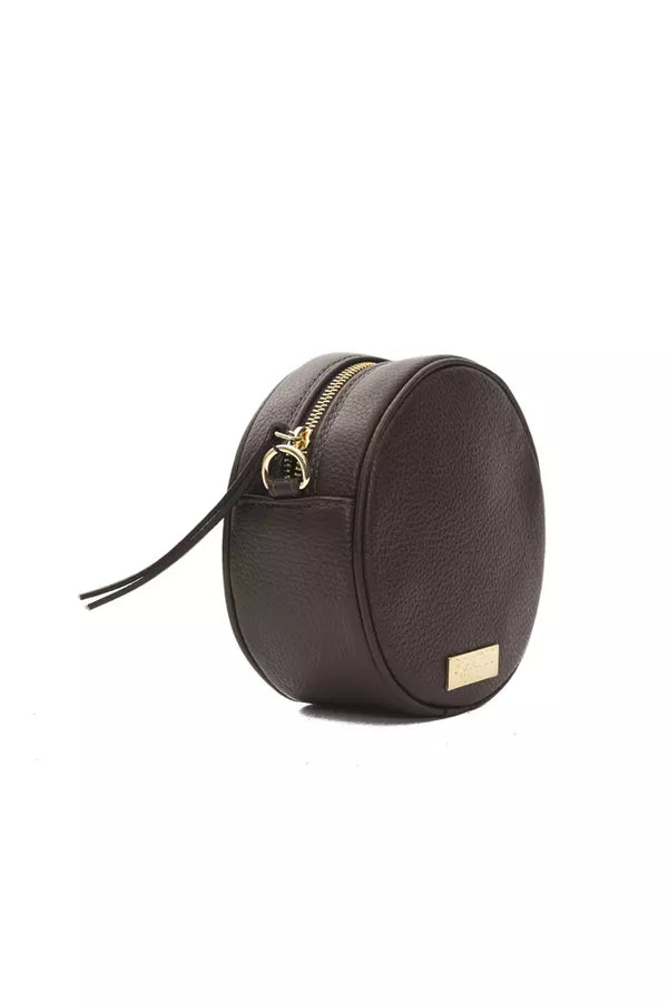 Elegante Crossbody de cuero ovalado