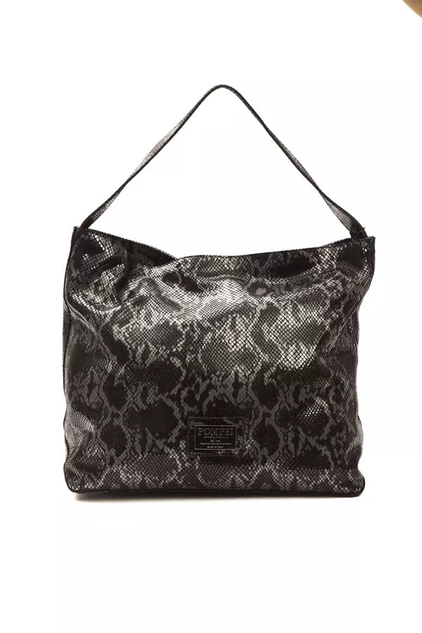 Chic Python Print Leder Umhängetasche