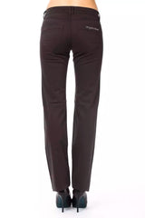 Κομψό Brown Regulat Fit Designer Pants