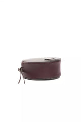 Chic Burgunder Oval Crossbody Bag