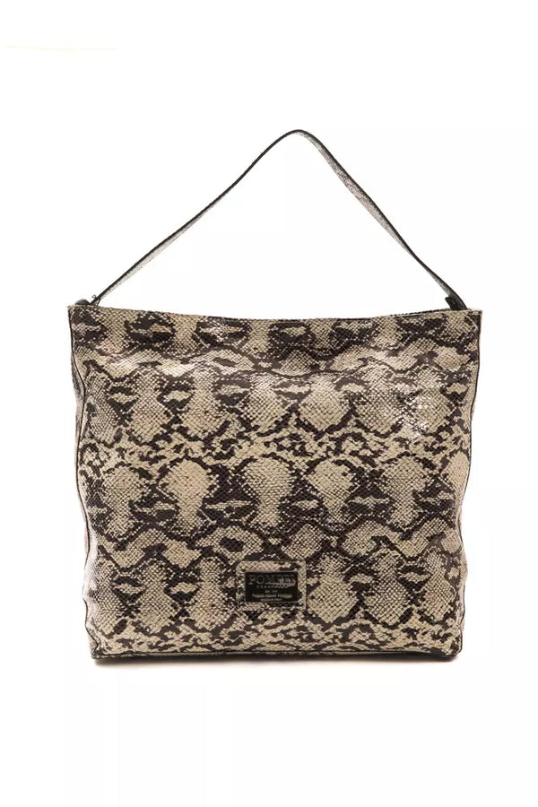 Chic Python Print Leder Umhängetasche