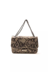 Elegante bolso de cuero con estampado Python Crossbody