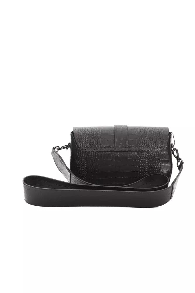 Elegante bolso de cuero Croc-Effect Crossbody