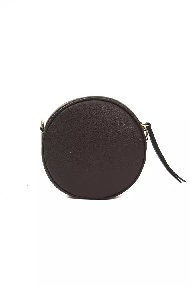 Elegante Crossbody de cuero ovalado